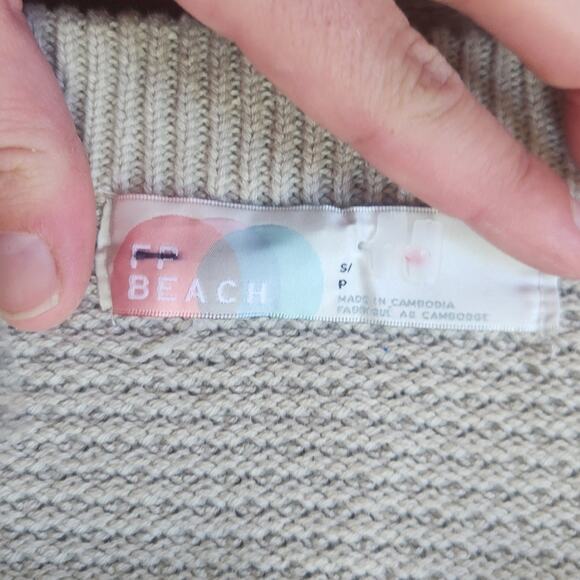 Free People Haliee Sweater Set Sz Small New BIEGE - Picture 6 of 6